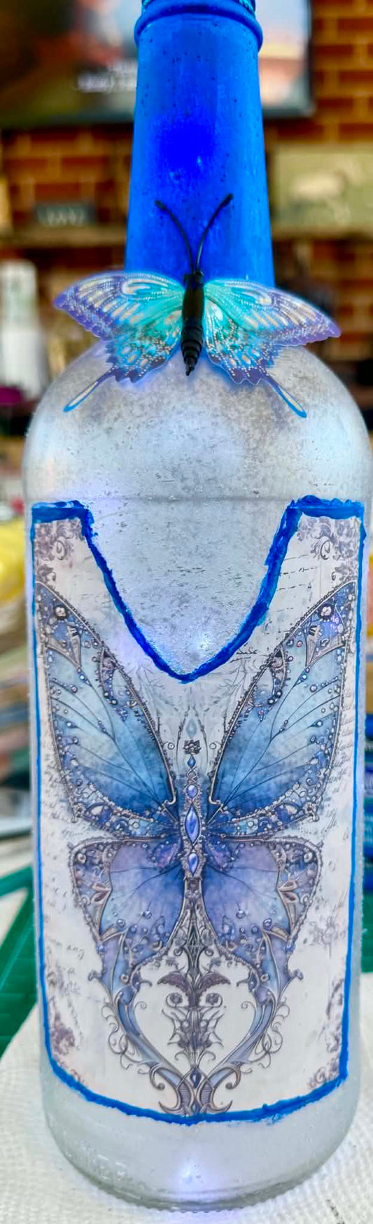 Butterfly Blue Lighted